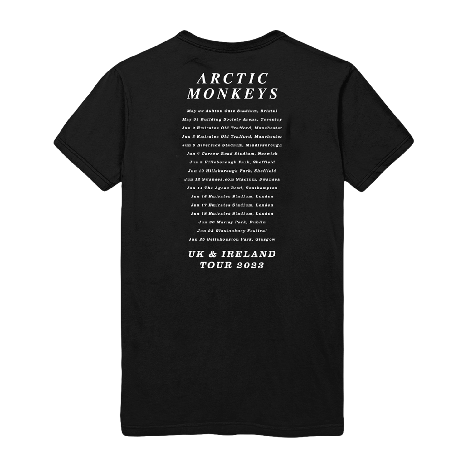 Concentric Mirrorball Tour 2023 Black T Shirt Arctic Monkeys The Official Store