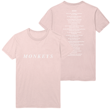 Load image into Gallery viewer, Monkeys 2022 EU Tour Tee (Pink)
