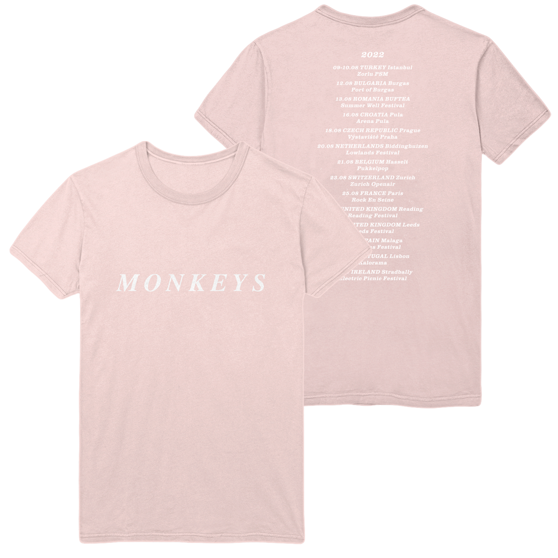 Monkeys 2022 EU Tour Tee (Pink)